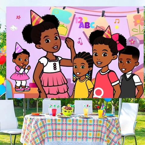 Gracies Corner Birthday Banner Backdrop, Gracies Corner Party Supplies for 1st Birthday Decorations (5x3ft) in Kuwait