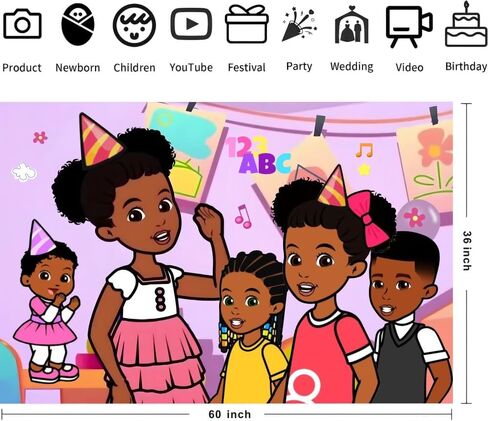 Gracies Corner Birthday Banner Backdrop, Gracies Corner Party Supplies for 1st Birthday Decorations (5x3ft) in Kuwait