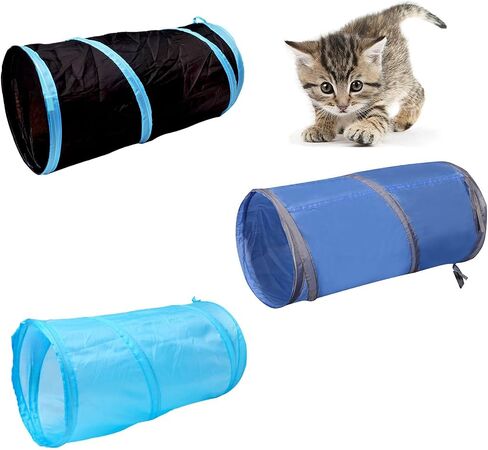 iCAGY Cat Tunnel for Indoor Small Cats Kittens Rabbits, Foldable Tube Toys in Kuwait
