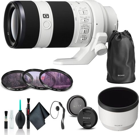 Sony FE 70-200mm f/4 G OSS Lens SEL70200G, Filter Kit, Cap Keeper, Cleaning Kit, and More in Saudi Arabia
