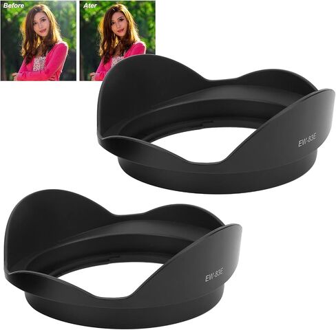 2Pcs EW 83E Lens Hood, Camera Lens Hood Replacement Fit for EF 17‑40mm/0.7-1.6in, 17‑35mm/0.7-1.4in, 20‑35mm/0.8-1.4in Camera Lens in Saudi Arabia