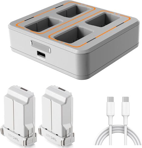 2 Pack Mini 3 Pro Intelligent Flight Battery Plus 3850mAh and Mini 3 Pro 4 in 1 Two-Way Charging Hub Compatible with DJI Mini 3/Mini 3 Pro Drone Charger Accessories in Saudi Arabia