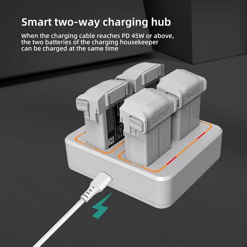 2 Pack Mini 3 Pro Intelligent Flight Battery Plus 3850mAh and Mini 3 Pro 4 in 1 Two-Way Charging Hub Compatible with DJI Mini 3/Mini 3 Pro Drone Charger Accessories in Saudi Arabia