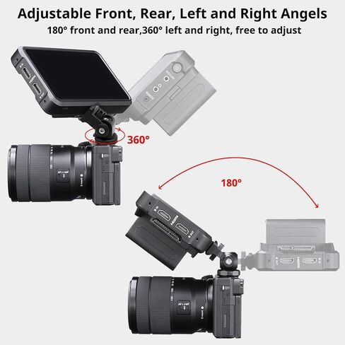 HAFOKO Ballhead Adjustable Angle Camera Cold Shoe Mount Monitor Bracket with 1/4" Screw， Applicable for Tripod Mounting Head Arri Locating for Video Shooting Photography Accessories in Saudi Arabia