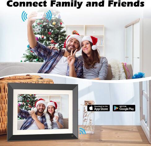 WiFi Digital Picture Frame 10.1-Inch-Digital-Frame - 16GB Touch Screen Smart Photo Displayer with Multiple Function, Share Photos Videos via Email or App, Free Cloud, Gift for Boyfriend or Girlfriend in Saudi Arabia