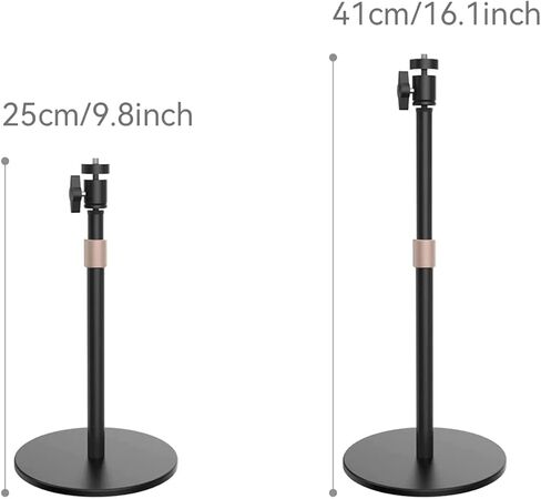 حامل مكتبي لكاميرات الويب، ارتفاع قابل للتعديل من 25 سم إلى 41 سم، حامل مكتبي قابل للدوران 360 درجة، دعامة قوية ومستقرة، متوافق مع V403/V21/V21-AF/C40/V11 والأجهزة الأخرى ذات خيط 1/4 بوصة in Kuwait