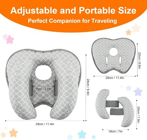 KAKIBLIN Baby Neck Pillow, Upgraded Baby Neck Pillows for Car Seat | Infant Neck Support Pillow, Head and Neck Support for 3-12 Months, Newborn Head Support for Car Seats, Strollers, Pushchairs in Saudi Arabia
