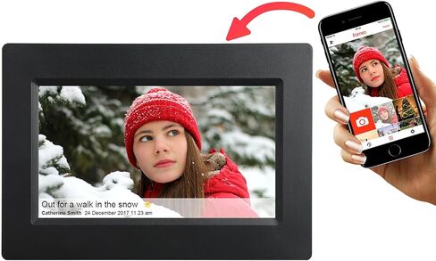 Supersonic SC-7107W 7-Inch Smart Photo Frame IPS Touch Screen with 8GB Memory, WiFi, App Control, Multi-Language Menus and Auto-Rotation. Display, Share, and Cherish Memories Easily. in Kuwait