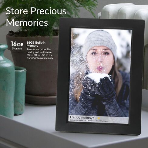Supersonic SC-7107W 7-Inch Smart Photo Frame IPS Touch Screen with 8GB Memory, WiFi, App Control, Multi-Language Menus and Auto-Rotation. Display, Share, and Cherish Memories Easily. in Kuwait