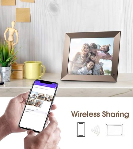 Dragon Touch Digital Picture Frame 16.7 inch 4:3 Touch Screen Large Digital Photo Frame Display, 32GB Storage Auto-Rotate, Easy Setup to Share Photos or Videos via Vphoto APP, Wall Mountable in Saudi Arabia