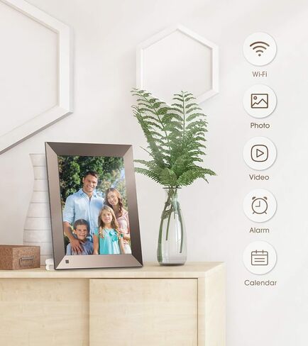 Dragon Touch Digital Picture Frame 16.7 inch 4:3 Touch Screen Large Digital Photo Frame Display, 32GB Storage Auto-Rotate, Easy Setup to Share Photos or Videos via Vphoto APP, Wall Mountable in Saudi Arabia