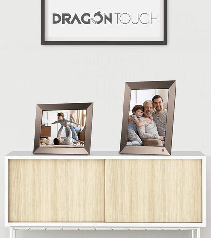 Dragon Touch Digital Picture Frame 16.7 inch 4:3 Touch Screen Large Digital Photo Frame Display, 32GB Storage Auto-Rotate, Easy Setup to Share Photos or Videos via Vphoto APP, Wall Mountable in Saudi Arabia