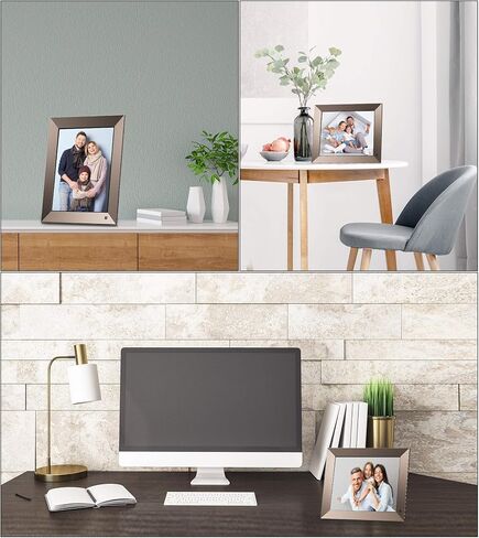 Dragon Touch Digital Picture Frame 16.7 inch 4:3 Touch Screen Large Digital Photo Frame Display, 32GB Storage Auto-Rotate, Easy Setup to Share Photos or Videos via Vphoto APP, Wall Mountable in Saudi Arabia