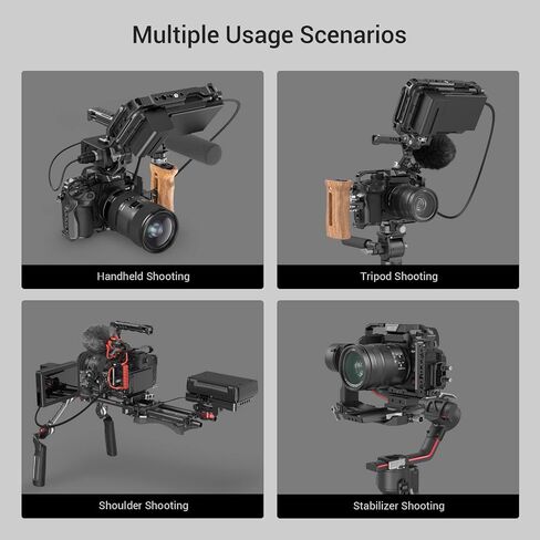 SmallRig GH6 Cage for Panasonic GH6, Full Cage with Integrated NATO Rail, Cold Shoe Mount and Quick Release Plate for Arca- 3784 in Saudi Arabia
