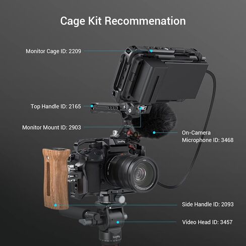 SmallRig GH6 Cage for Panasonic GH6, Full Cage with Integrated NATO Rail, Cold Shoe Mount and Quick Release Plate for Arca- 3784 in Saudi Arabia