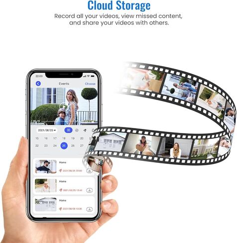 يتضمن جرس باب فيديو ذكي بدقة 1080 بكسل جرسًا حلقيًا، وعدسة واسعة الزاوية، تعمل بالبطارية، وصوت ثنائي الاتجاه، ورؤية ليلية، واكتشاف الإنسان، وكاميرا أمان لاسلكية للمراقبة الداخلية والخارجية in Kuwait