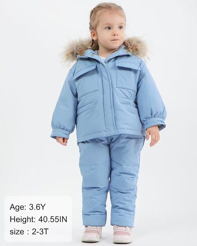 بدلة ثلج للأولاد والبنات من WESIDOM، مجموعات ملابس شتوية للأطفال الصغار in Kuwait
