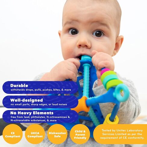 Mobi Peeka Activity Toy - Tummy Time Baby Mirror, Food Grade Silicone Montessori Toys, Shatterproof Mirror for Babies, BPA and Phthalate Free - for 0-6 Months Newborns and Up in Saudi Arabia