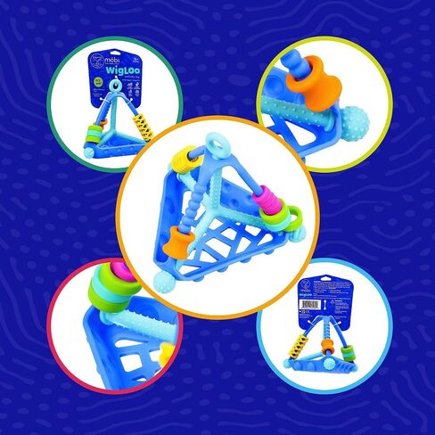 Mobi Peeka Activity Toy - Tummy Time Baby Mirror, Food Grade Silicone Montessori Toys, Shatterproof Mirror for Babies, BPA and Phthalate Free - for 0-6 Months Newborns and Up in Saudi Arabia