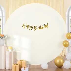 7.2FT Wood Grain Round Arch Backdrop Cover for 7/7.2ft Circle Stand, Wrinkle Free Circle Arch Background Cover, Vintage Wood Texture Wall Round Backdrop for Wedding Photography Birthday Baby Shower