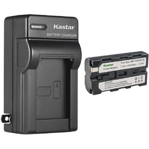Kastar 1-Pack Battery and AC Wall Charger Replacement for Sony NP-F330 NP-F550 NP-F750 NP-F960 Battery, Sony BC-VM10 BC-VM50 BC-V615 Charger, GVM LED480 LED520 LED672 LED896 Other LED Video Lights