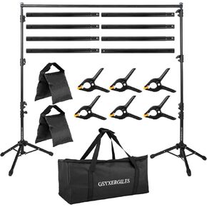 GSY Backdrop Stand 6.5x10ft/2x3m, Adjustable Heavy Duty Background Stand for Parties, Wedding, Photography, Activity Decoration in Kuwait
