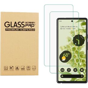 [2 Pack] Designed for Google Pixel 6 Screen Protector Tempered Glass,9H Hardness, Prevent Scratch,Easy install, Bubble Free
