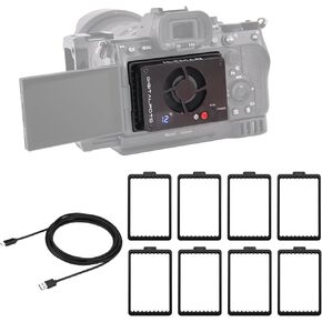 Camera Cooling Fan/Camera External Cooling System with Fan, Compatible with Sony A7M4/ZVE1/A6700/A7C2/ZV-E10/ZV1/A7C/FX3 Fuji XT4/Canon R6/R7/R8/R10/R50/RP for Live Streaming and Video Shooting