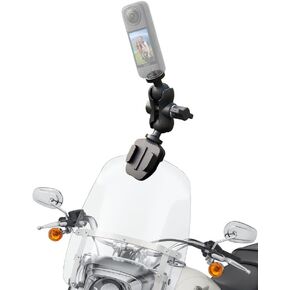 Fotoleey Camera Motorcycle Mount Compatible with Insta360 X4, X3, X2, One RS, Ace Pro, GoPro Hero 12 Motorbike Windshield Camera Mount