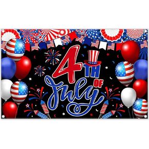 72x43inch Independence Day Photography Backdrop 4th of July American Stars Stripes Background Veterans Patriotic Memorial Day Party Decor Photo Banner