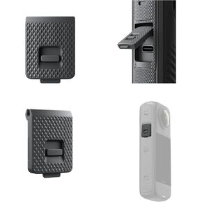 for Insta360 X4 Camera USB Cover,USB Charging Replacement Protective USB Port Side Cover for Insta360 X4 Camera USB Cover Accessories (Black)