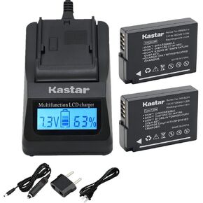 [Fully Decoded] Kastar Battery (2 Pack) and Fast Charger for Panasonic DMW-BLD10, DMW-BLD10E, DMW-BLD10PP, DE-A93B & Panasonic Lumix DMC-G3, Panasonic Lumix DMC-GF2, Panasonic Lumix DMC-GX1 Cameras