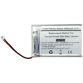 1000mAh 3.7V Replacement Battery for Luvion Grand Elite Baby Monitor, PL503450