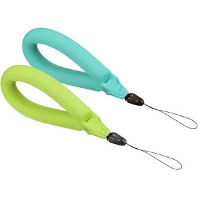 PATIKIL Floating Wrist Straps, 2Pcs Neoprene Waterproof Lightweight 250g Buoyancy Wristband Strap for Underwater Camera Swimming Snorkeling, Sky Blue, Green