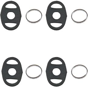 4Sets Black Camera Strap Eyelet Lug Split O Ring Adapter with Leather Cover