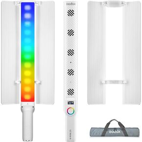 Godox LC1000R 100W RGB LED Light Stick,CRI 96+ TLCI 96+, CCT 2500-8500K,15 FX Effects &Music Mode,APP Control RGB Tube Light,Handheld Full Color Photography Light Wand with Barndoor