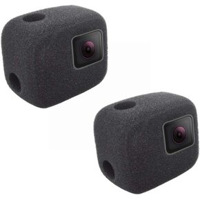 2 Pack Windslayer Windshield Cover Housing Frame Case for GoPro Hero 7/6/5 Black - Minimize Wind Noise for Superior Audio Recording