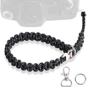 Camera Wrist Strap for All DSLR / Mirrorless Cameras Paracord Lanyard Camera Wrist Strap with Secure and Portable Connector Adjustable Universal Hand Strap Gift for Photographers
