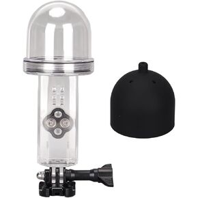 Waterproof Housing for Pocket with 60m Waterproof Depth, Dual Interface, 360° Dome Design, Oversized Sealing, Highly Transparent for Surfing Diving Swimming