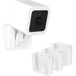 Adhesive Wall Mount for Wyze Cam V4 and Wyze Cam V3(White, No Drill, 3 Pack)
