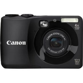 كاميرا Canon Powershot A1200 الرقمية بدقة 12.1 ميجابكسل مع تكبير بصري 4x (أسود) (متجدد) in Kuwait