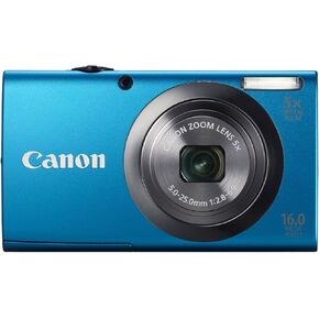 Canon PowerShot A2300 16.0 MP Digital Camera with 5x Optical Zoom (Blue) (OLD MODEL) (Renewed)