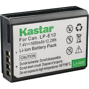 Kastar Battery Replacement for LP-E10 LC-E10 and EOS 1100D EOS 1200D EOS 1300D EOS Kiss X50 EOS Kiss X70 EOS Rebel T3 EOS Rebel T5 EOS Rebel T6 Cameras