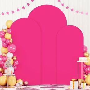 FOTSHARER Dusty Blue Backdrop Arch Cover Set of 3 Arched Backdrop Cover 7.2FT, 6.6FT, 6FT Wedding Arch Stand Covers Chiara Arched Covers Spandex for Wedding Anniversary Birthday Party Balloon Decor