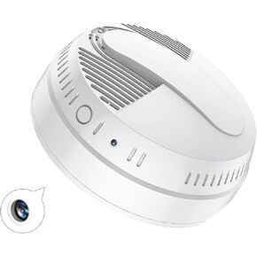 LIZVIE 10000mA Smoke Detector Camera, WiFi Camera with Motion Detection Alert Push Night Vision, Indoor Security Camera