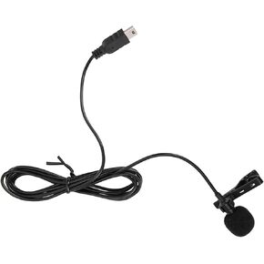 Mini USB Stereo External Microphone for GoPro 3, 3+,4, High Sensitivity, Plug and Play, Collar Clip, Excellent Omnidirectional Stereo Output