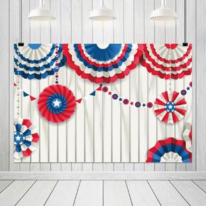 5x3ft Independence Day Backdrop, Patriotic Backdrop for Photography Veterans Day Background 4th of July Patriotic Party Decoration Photo Studio Booth Banner