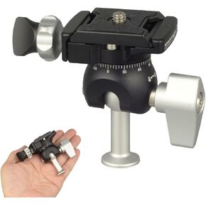 MBP-19D Arca Swiss Tripod Head Mini Panoramic Ball Head Camear Tripod Mount with Panoramic Clamp and 1/4 Thread for Tripod/Camera/Cell Phone/Light Stand