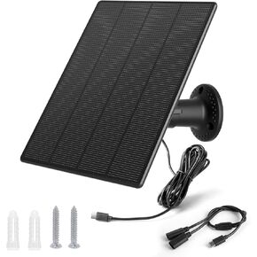 لوحة شمسية Xega 3.5 واط لكاميرا الأمان اللاسلكية الخارجية، منفذ من النوع C، مع كابل اتصال 9.8 قدم، تركيب قابل للتعديل 360 درجة in Kuwait