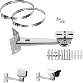 WiTi Stainless Steel Corner and Pole Mount Bracket for Surveillance Camera, Extension Arm Holder for CCTV IP WiFi Battery Cameras, Security Surveillance Systems Installing Indoor and Outdoor